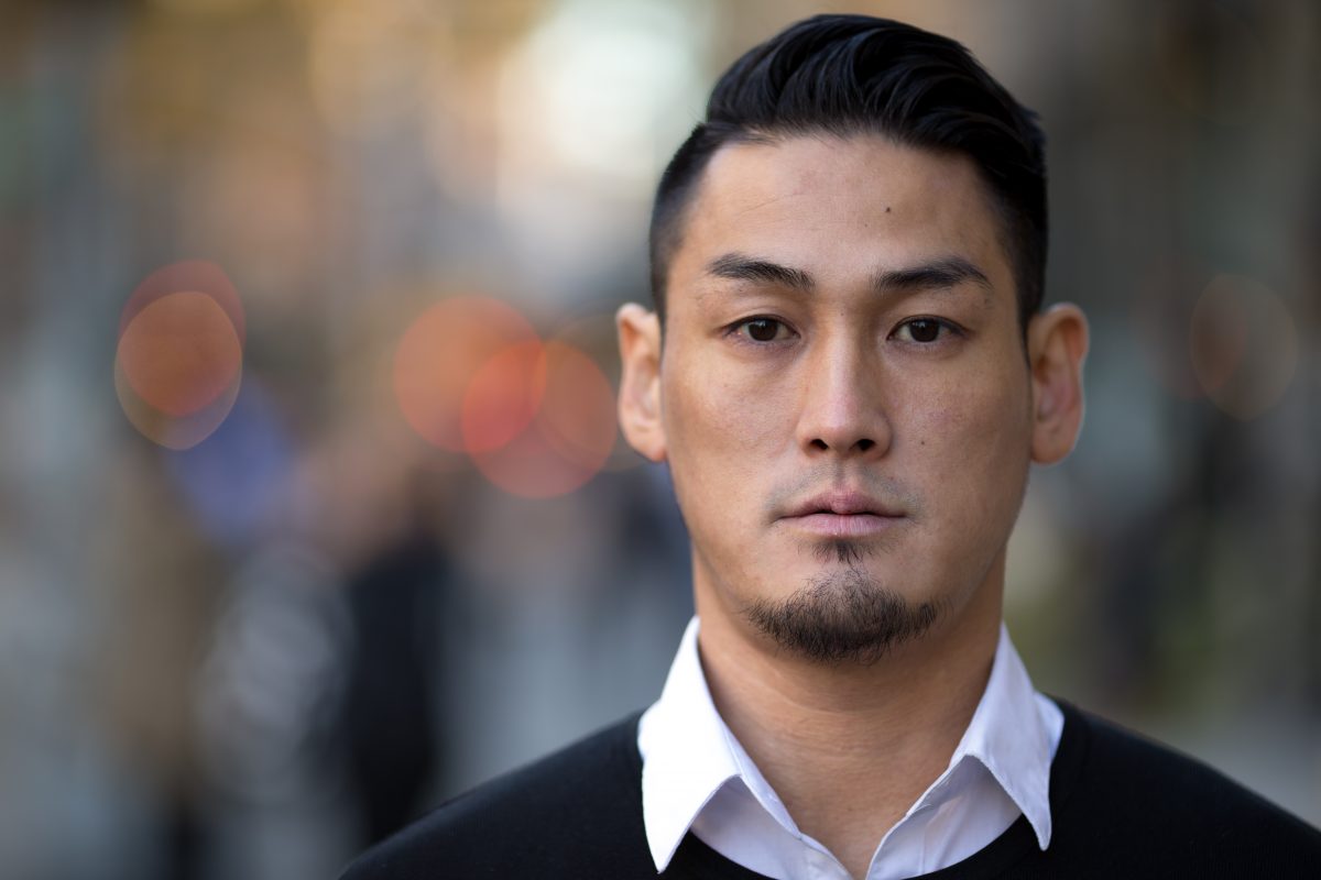Asian man face portrait